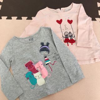 ベビーギャップ(babyGAP)のベビー ギャップ トップス 長袖Ｔシャツ 90 2枚セット(Tシャツ/カットソー)