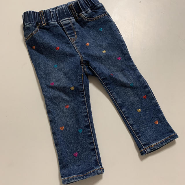 babyGAP(ベビーギャップ)のgapの女の子 ハートデニム キッズ/ベビー/マタニティのベビー服(~85cm)(パンツ)の商品写真