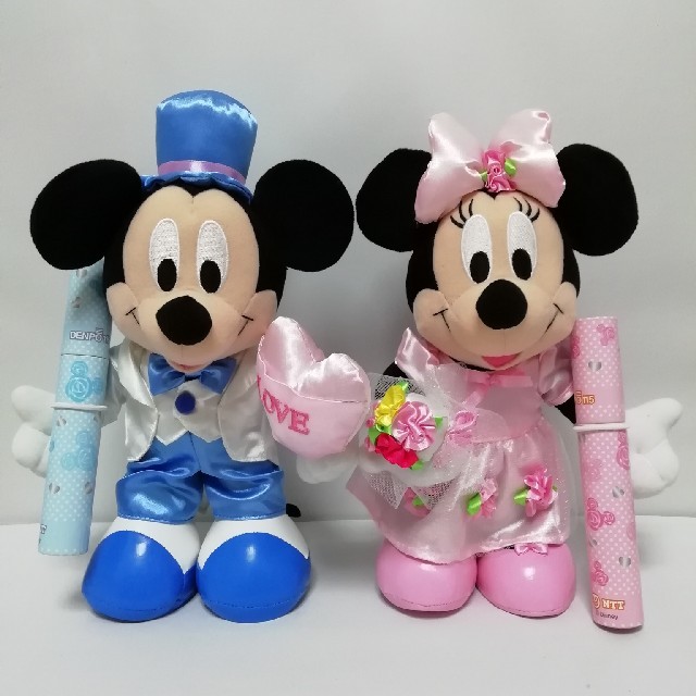 Disney Ntt電報 ディズニー ミッキー ミニー ウェディングドール ぬいぐるみの通販 By Love Peace ディズニー ならラクマ