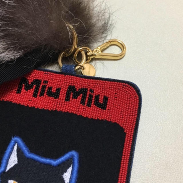 miumiu(ミュウミュウ)の福来さん！専用！miumiu💕猫チャーム ハンドメイドのファッション小物(バッグチャーム)の商品写真