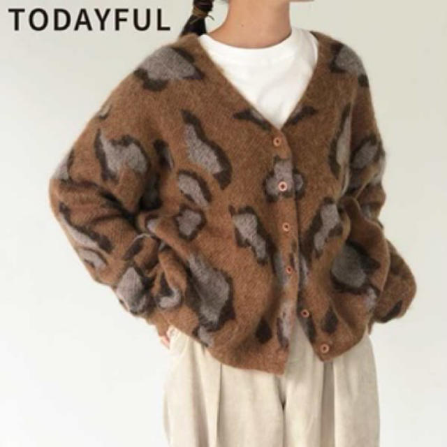 TODAYFUL(トゥデイフル)のTODAYFUL Leopard Mohair Cardigan  メンズのトップス(カーディガン)の商品写真