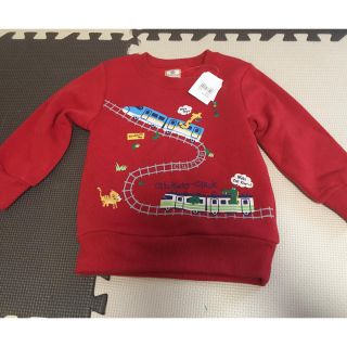 マザウェイズ(motherways)の新品 マザウェイズ  トレーナー 男の子 電車 104(Tシャツ/カットソー)