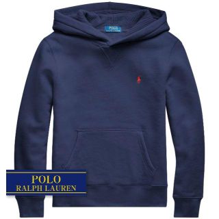 ラルフローレン(Ralph Lauren)の☆新品☆140 ラルフローレン コットンフリースフーディ ネイビー 4463(ニット)