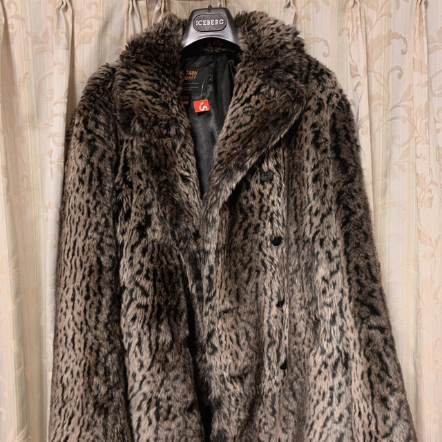 supreme Schott Fur Peacoat レオパード　ファー