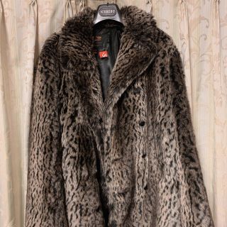 シュプリーム(Supreme)のsupreme Schott Fur Peacoat レオパード　ファー (ピーコート)