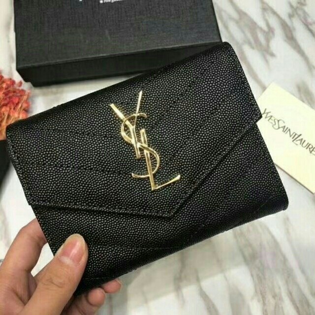 Saint Laurent - YSL財布 サンローラン三つ折り財布 ブラックの通販 by sagisa 's shop｜サンローランならラクマ