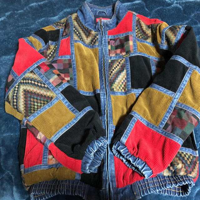 L 新品未使用 Corduroy Patchwork Denim Jacket