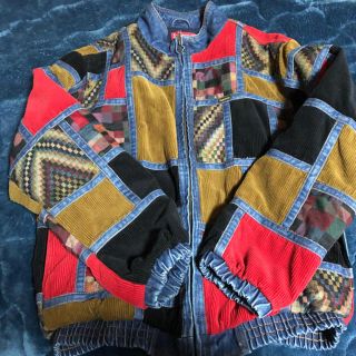 シュプリーム(Supreme)のcorduroy patchwork denim jacket(Gジャン/デニムジャケット)