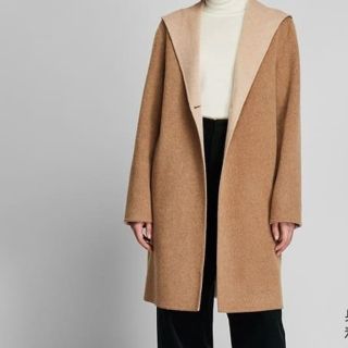 ユニクロ(UNIQLO)の【新品】【最終値下げ】ユニクロ　ダブルフェイスフーデッドコート(ロングコート)