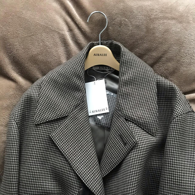 COMOLI(コモリ)のAULALEE Hound's Tooth check coat メンズのジャケット/アウター(チェスターコート)の商品写真