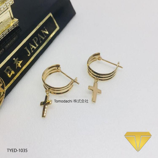 K18金 Dangling Cross イヤリング(イヤリング)