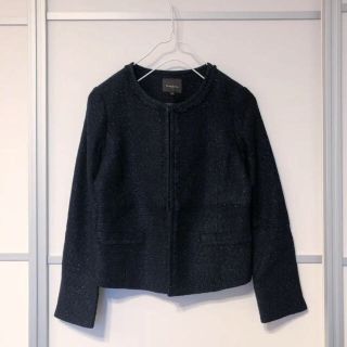 デミルクスビームス(Demi-Luxe BEAMS)の専用☆Demi-Luxe BEAMS ノーカラー ツイードジャケット36(ノーカラージャケット)