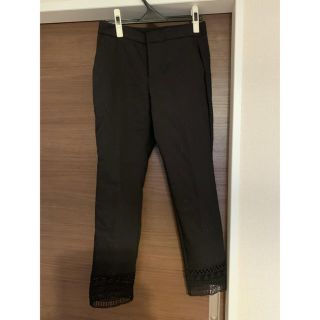 ザラ(ZARA)のZARA 裾レースパンツ　数回着用　美品(カジュアルパンツ)