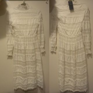 ディーホリック(dholic)のdholic smocked neck race midi dress(ひざ丈ワンピース)