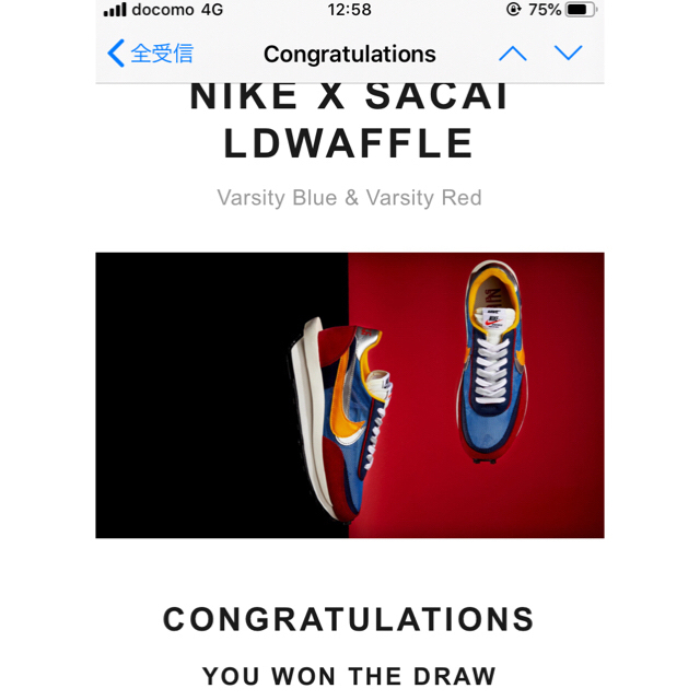 NIKE LDWAFFLE SACAI  BLUE  MULTI