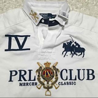 ポロラルフローレン(POLO RALPH LAUREN)の大きいサイズ新品POLOラルフローレン ホワイトラグビージャージ(ジャージ)