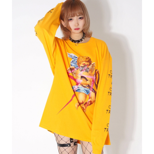 MILKBOY(ミルクボーイ)のTRAVAS TOKYO DECALDENT ANGEL BIG L/S TEE メンズのトップス(Tシャツ/カットソー(七分/長袖))の商品写真