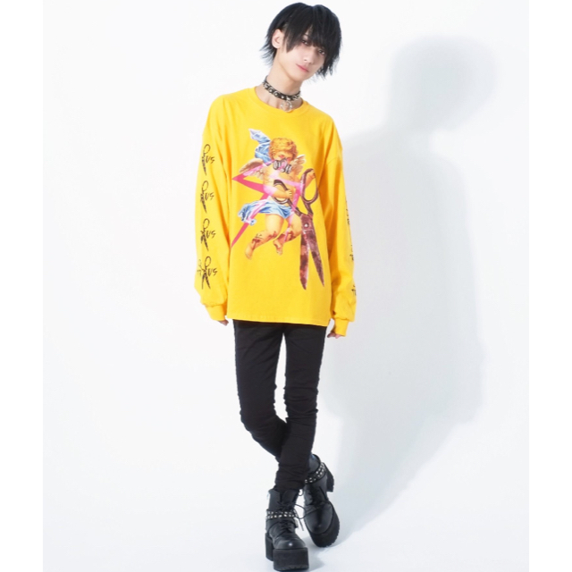 MILKBOY(ミルクボーイ)のTRAVAS TOKYO DECALDENT ANGEL BIG L/S TEE メンズのトップス(Tシャツ/カットソー(七分/長袖))の商品写真