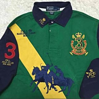 ポロラルフローレン(POLO RALPH LAUREN)の大きいサイズPOLOラルフローレン ビックポニー グリーン ラグビージャージ(ジャージ)