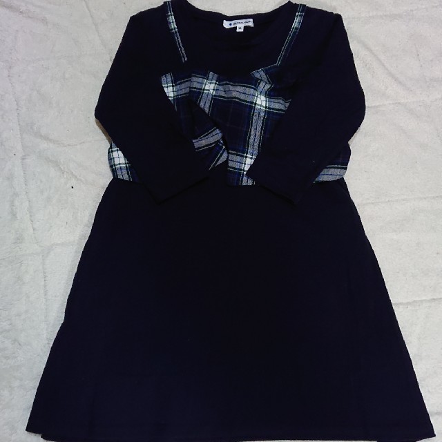 GLOBAL WORK(グローバルワーク)のGLOBAL WORK ﾋﾞｽﾁｪつきワンピース キッズ/ベビー/マタニティのキッズ服女の子用(90cm~)(ワンピース)の商品写真