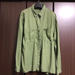 ザラ(ZARA)の美品 ザラ ZARA カーキ ミリタリーシャツ XL 大きいサイズ ゆったり(シャツ/ブラウス(長袖/七分))