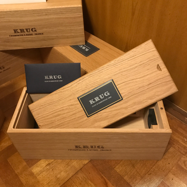 【在庫一掃❗️SALE❣️】KRUG・クルグ／木製化粧箱 × 5箱セット 食品/飲料/酒の酒(シャンパン/スパークリングワイン)の商品写真