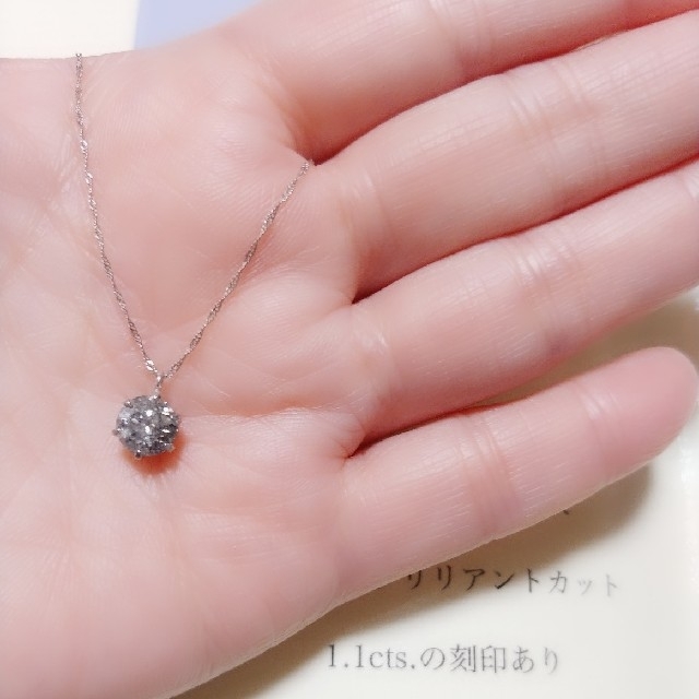 天然ダイヤモンド 1.1カラット　pt999 レディースのアクセサリー(ネックレス)の商品写真