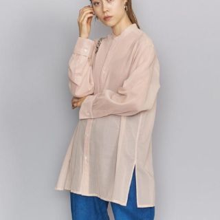 ビューティアンドユースユナイテッドアローズ(BEAUTY&YOUTH UNITED ARROWS)のファルコンゆち様専用　 コットンオーガンジーバンドカラーシャツ(シャツ/ブラウス(長袖/七分))