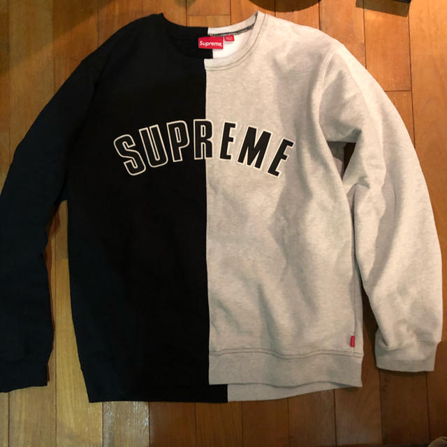 スウェットsupreme split crewneck sweatshirt