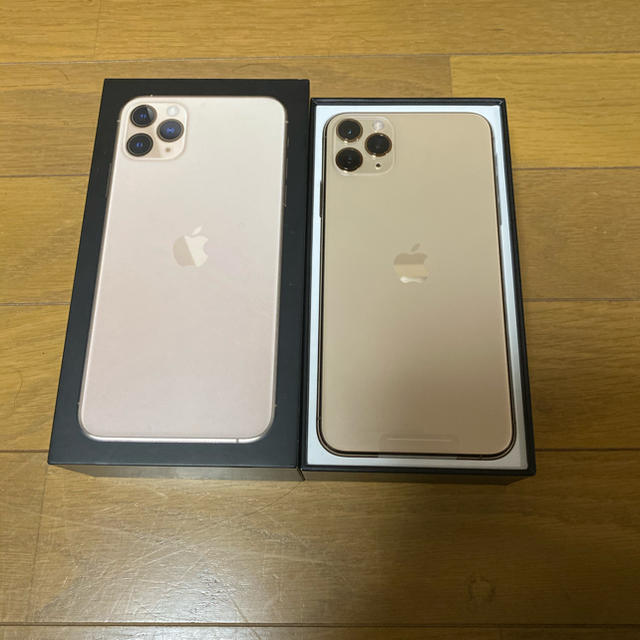 iPhone(アイフォーン)のiPhone11 pro MAX 256GB SIMフリー ゴールド　16時まで スマホ/家電/カメラのスマートフォン/携帯電話(スマートフォン本体)の商品写真