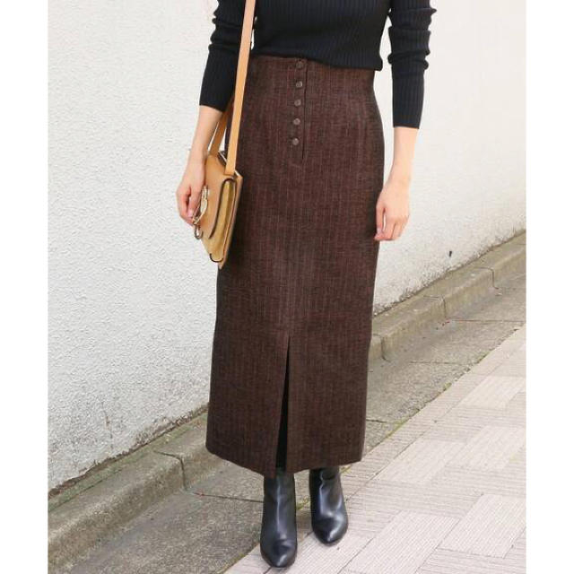 IENA(イエナ)のボタンフライモールタイトスカート レディースのスカート(ロングスカート)の商品写真