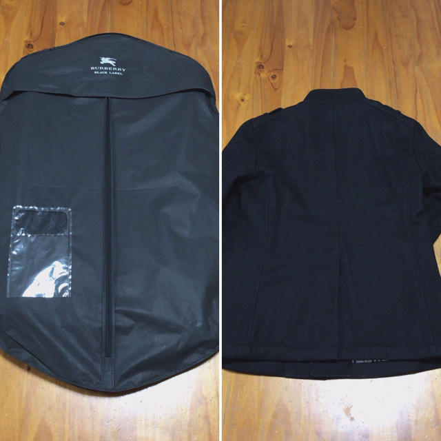 BURBERRY BLACK LABEL(バーバリーブラックレーベル)のバーバリーブラックレーベル　　ブラックPコート メンズのジャケット/アウター(ピーコート)の商品写真