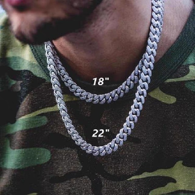 シルバーチェーン　usラッパー着用hiphop メンズのアクセサリー(ネックレス)の商品写真