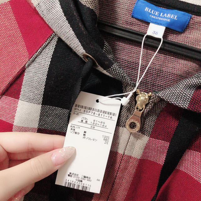 BURBERRY BLUE LABEL(バーバリーブルーレーベル)のʚ꒰⑅新品ブルーレーベルフードパーカー⑅꒱ɞ レディースのトップス(パーカー)の商品写真