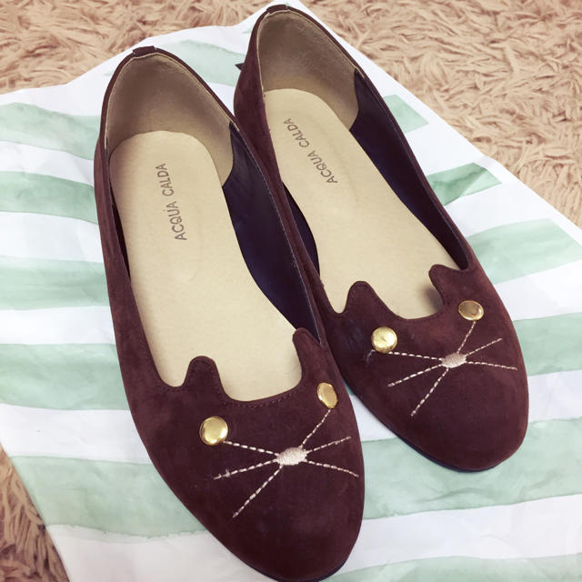 ねこブラウンパンプス レディースの靴/シューズ(ハイヒール/パンプス)の商品写真