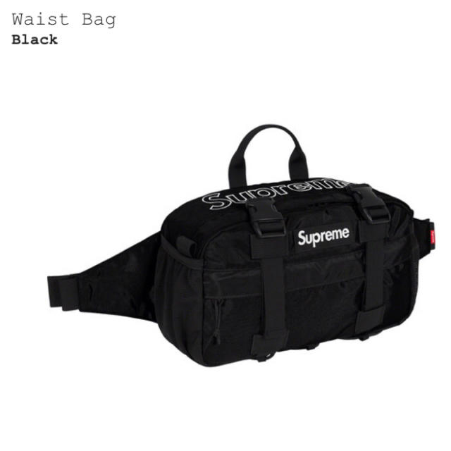 Supreme 19fw waist bag Black