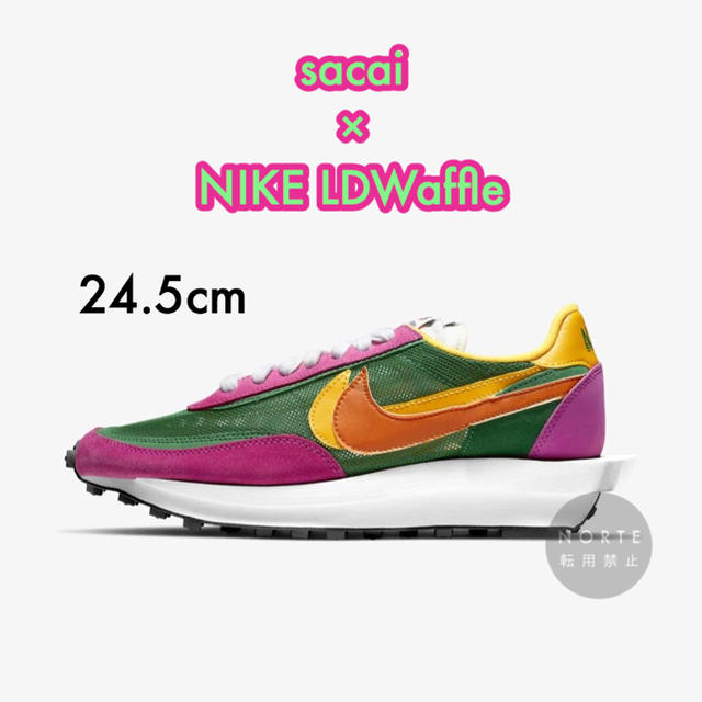 新品/24.5cm】NIKE sacai × LDWaffle グリーン | tspea.org