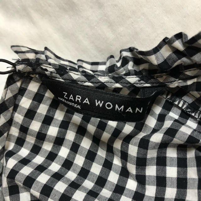 ZARA(ザラ)のギンガムチェック フリルシャツ  レディースのトップス(シャツ/ブラウス(長袖/七分))の商品写真