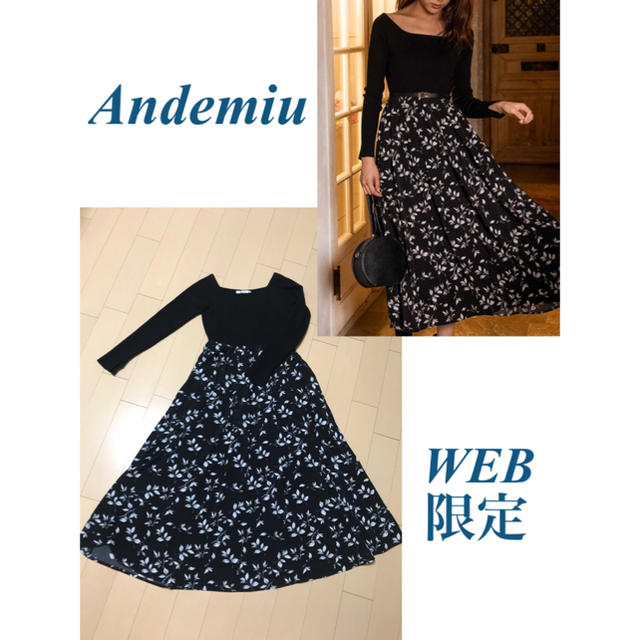 Andemiu(アンデミュウ)の【新品 未使用】Andemiu 《アンデミュウ》ワンピース　WEB限定品 レディースのワンピース(ロングワンピース/マキシワンピース)の商品写真