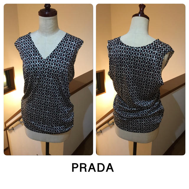 美品 PRADA プラダ シルクニット