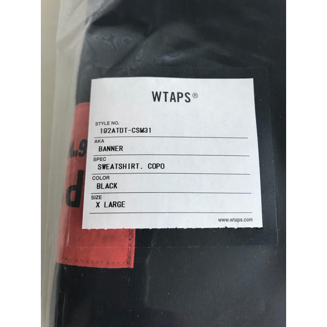 19AW WTAPS BANNER / SWEATSHIRT. COPO XL