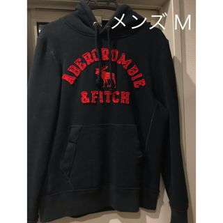 アバクロンビーアンドフィッチ(Abercrombie&Fitch)の【激レア】アバクロ パーカー ビッグロゴ ネイビー 赤(パーカー)