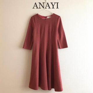 アナイ(ANAYI)のアナイ☆ウールワンピース S M通勤仕事 秋冬 レディース上品かわいい(ひざ丈ワンピース)