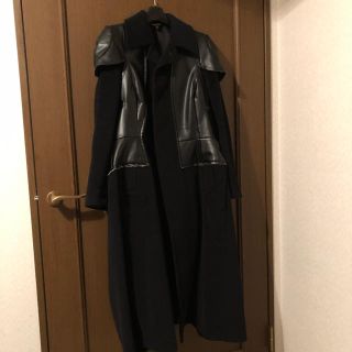 コムデギャルソン(COMME des GARCONS)の@k's様専用　17AWコムデギャルソン　レザードッキングメルトンコート(ロングコート)