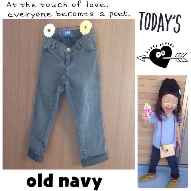 Old Navy(オールドネイビー)の再)ブラックデニムパンツ♡ キッズ/ベビー/マタニティのキッズ服女の子用(90cm~)(パンツ/スパッツ)の商品写真