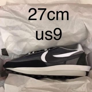 ナイキ(NIKE)のSacai × Nike LD Waffle Black 27cm(スニーカー)