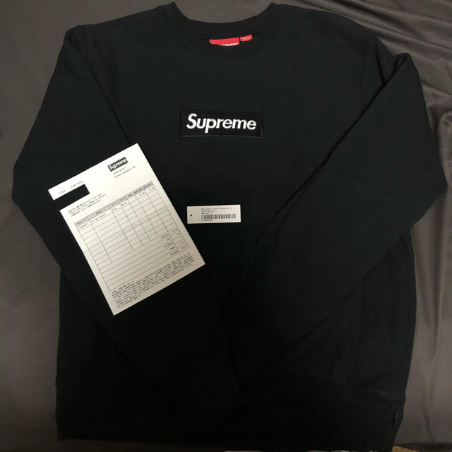 Mサイズ　supreme boxlogo crewneck sweatshirt