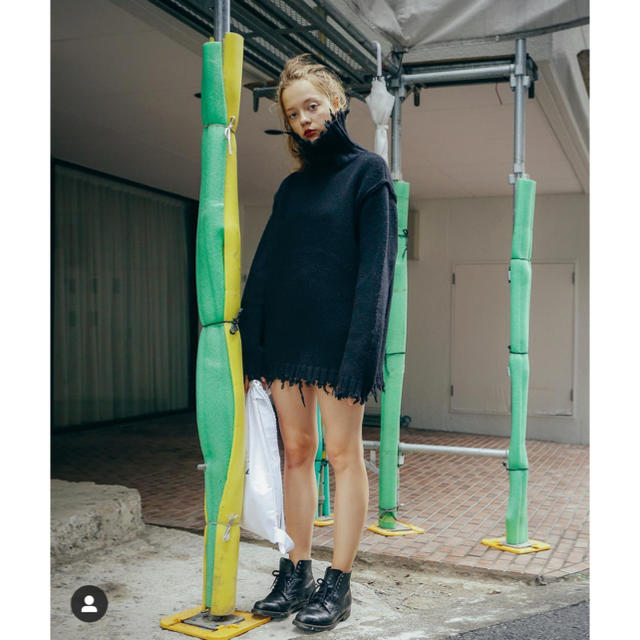 【perverze】Crash Wide Turtle Mini Dress