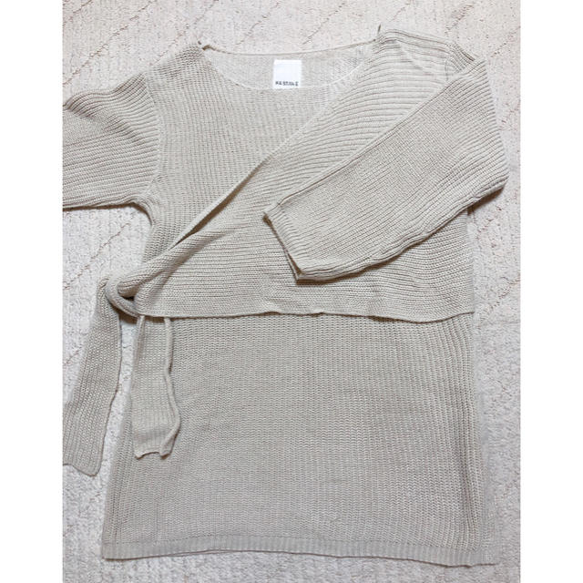 Kastane(カスタネ)のカスタネ裾結びニット レディースのトップス(ニット/セーター)の商品写真