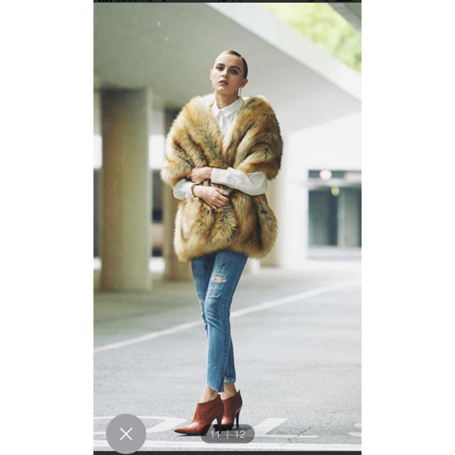 Ameri VINTAGE(アメリヴィンテージ)のエコファー　ロング　ショール　マフラー レディースのファッション小物(マフラー/ショール)の商品写真